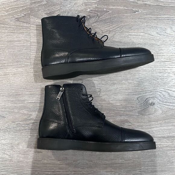 New Boss Oracle Cap Toe Men Boots Size 7.5 Black - Picture 6 of 10